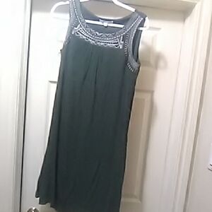 💲1⃣▶▶Cleo Sleeveless Dark Green Mini Dress